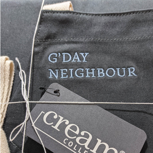 G'Day Neighbour Apron - designed by Jason Roberts
