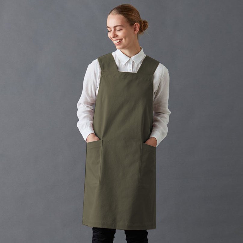 Apron-Japanese-Australian-Made-In-Olive-Front